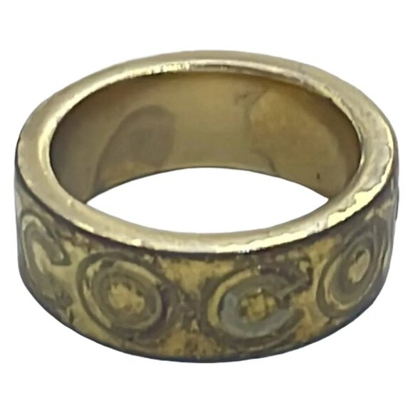 Auth CHANEL - Gold Hardware Ring #6 - Picture 3 of 4